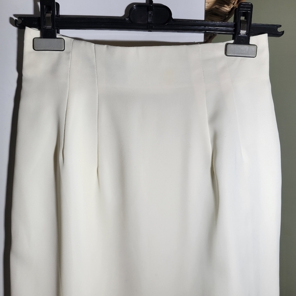 ❤️ 3 for $35 VINTAGE mini pencil skirt white ivory xs small - Picture 2 of 4